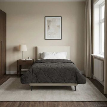Piumino Letto Estivo 140 x 220 cm Estate Antracite Traspirante