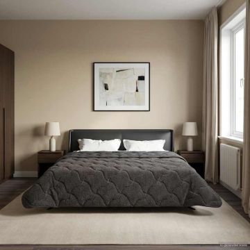Piumino Letto Estivo 200 x 240 cm Estate Antracite Traspirante
