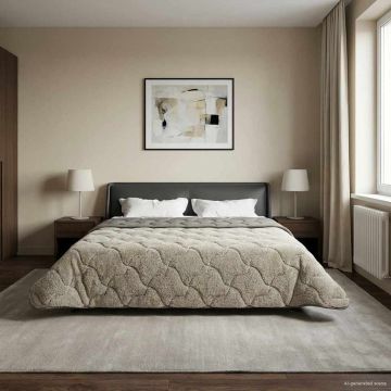 Piumino Letto Estivo 200 x 200 cm Estate Grigio chiaro