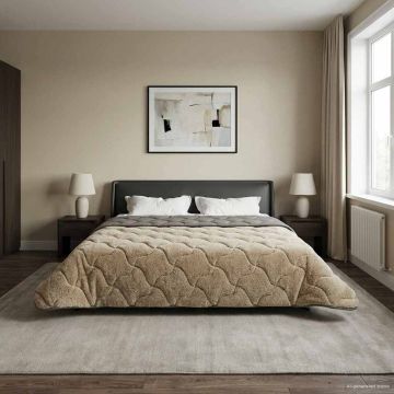 Piumino Letto Estivo 240 x 260 cm Estate Grigio chiaro