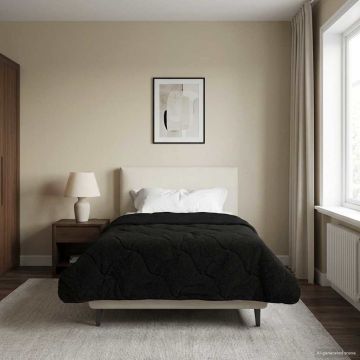 Piumino Letto Estivo 140 x 200 cm Estate Nero Traspirante