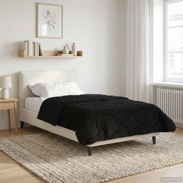 Piumino Letto Estivo 135 x 200 cm Estate Nero Traspirante
