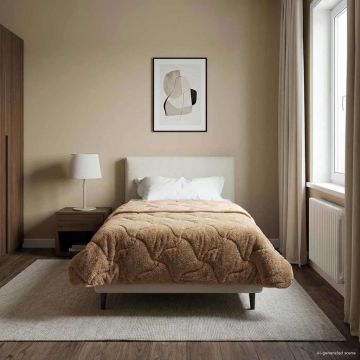 Piumino Letto Estivo 155 x 200 cm Estate Tortora Traspirante