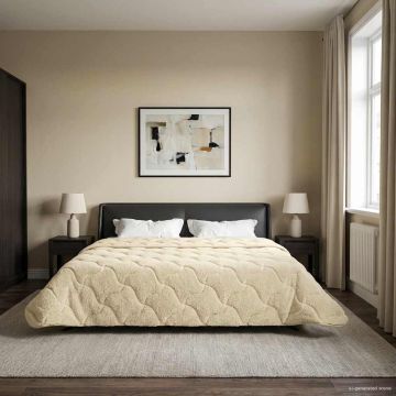 Piumino Letto Estivo 200 x 240 cm Estate Crema Traspirante