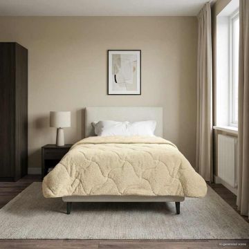 Piumino Letto Estivo 140 x 220 cm Estate Crema Traspirante