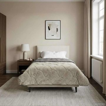 Piumone Completo Annuale Trapuntato Grigio chiaro 155 x 200 cm