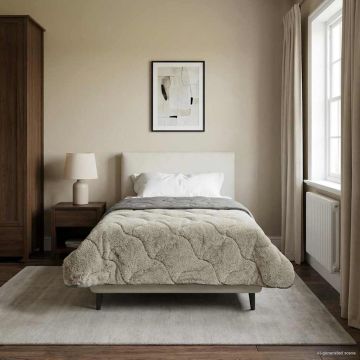 Piumone Completo Annuale Trapuntato Grigio chiaro 140 x 220 cm