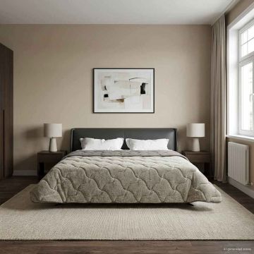 Piumone Completo Annuale Trapuntato Grigio chiaro 240 x 260 cm