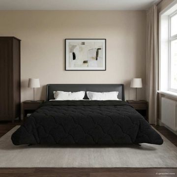 Piumone Completo Annuale Trapuntato Nero 200 x 200 cm