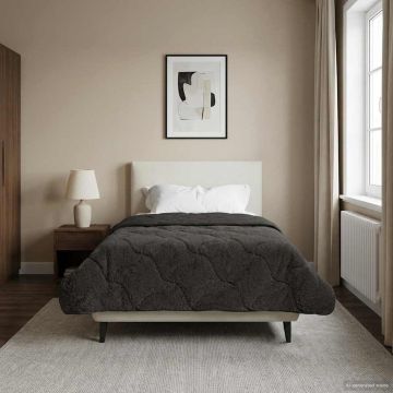 Piumone Invernale 140 x 220 cm Inverno Antracite Traspirante