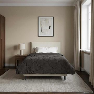 Piumone Invernale 140 x 220 cm Inverno Antracite Traspirante
