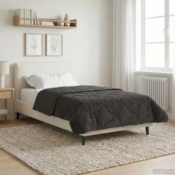 Piumone Invernale 155 x 220 cm Inverno Antracite Traspirante
