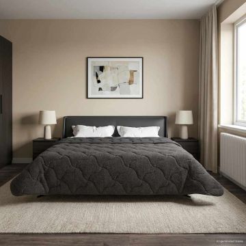 Piumone Invernale 240 x 260 cm Inverno Antracite Traspirante