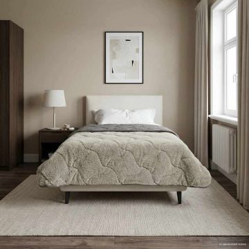 Piumone Invernale 135 x 200 cm Inverno Grigio chiaro Traspirante