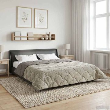 Piumone Invernale 200 x 200 cm Inverno Grigio chiaro Traspirante