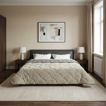 Piumone Invernale 200 x 240 cm Inverno Grigio chiaro Traspirante