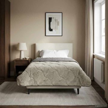 Piumone Invernale 135 x 200 cm Inverno Grigio chiaro Traspirante