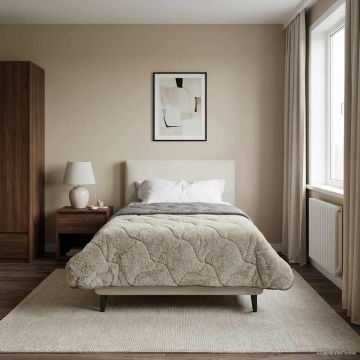 Piumone Invernale 155 x 220 cm Inverno Grigio chiaro Traspirante