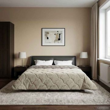 Piumone Invernale 200 x 220 cm Inverno Grigio chiaro Traspirante