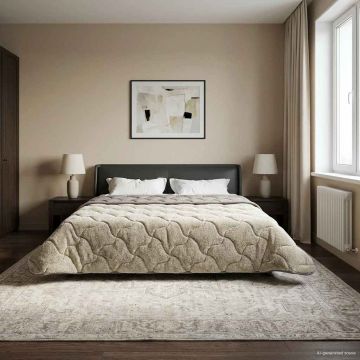 Piumone Invernale 220 x 240 cm Inverno Grigio chiaro Traspirante