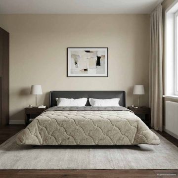 Piumone Invernale 220 x 260 cm Inverno Grigio chiaro Traspirante