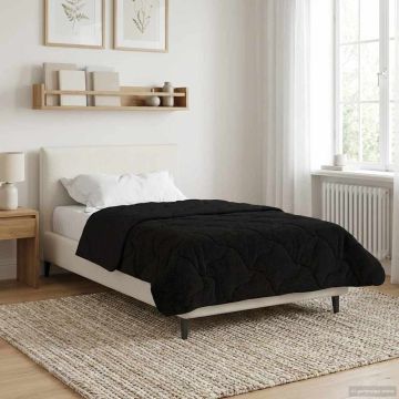 Piumone Invernale 135 x 200 cm Inverno Nero Traspirante