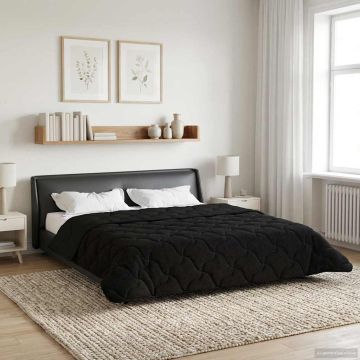Piumone Invernale 200 x 240 cm Inverno Nero Traspirante