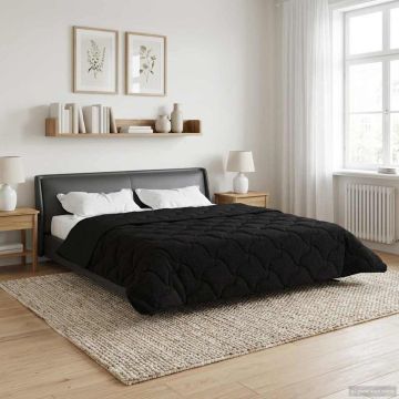 Piumone Invernale 200 x 220 cm Inverno Nero Traspirante
