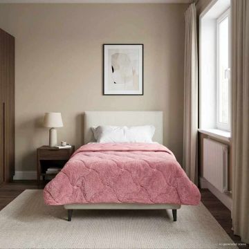 Piumone Invernale 140 x 220 cm Inverno Rosa Traspirante