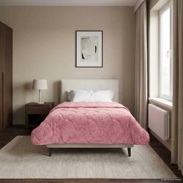 Piumone Invernale 140 x 220 cm Inverno Rosa Traspirante