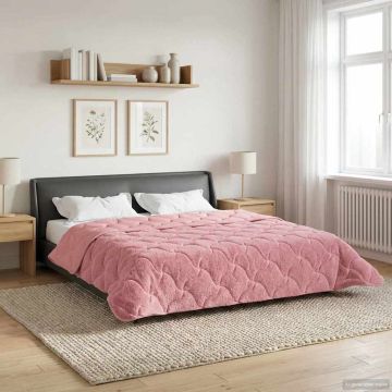 Piumone Invernale 240 x 260 cm Inverno Rosa Traspirante