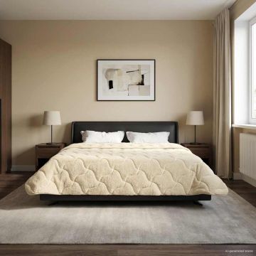 Piumone Invernale 220 x 240 cm Inverno Crema Traspirante