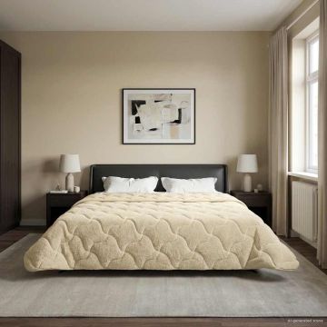 Piumone Invernale 240 x 260 cm Inverno Crema Traspirante
