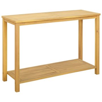 Tavolo consolle da giardino Acacia chiaro 110 x 40 x 75 cm