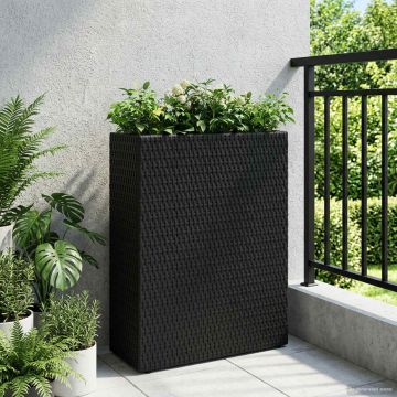 Vasetto alto Nero 55 x 22 x 70 cm polyrattan
