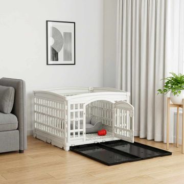 Parco giochi per cani a 4 pannelli 122 x 106,5 x 82 cm Plastica