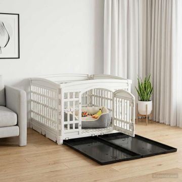 Parco giochi per cani a 4 pannelli 177,5 x 154,5 x 112 cm