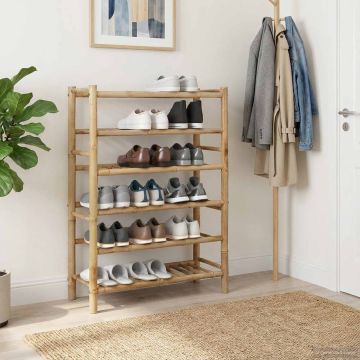 Scarpiera 68 x 28 x 96 cm Bambù Naturale