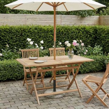 Tavolo da Giardino Pieghevole Naturale 120 x 70 x 75,5 cm