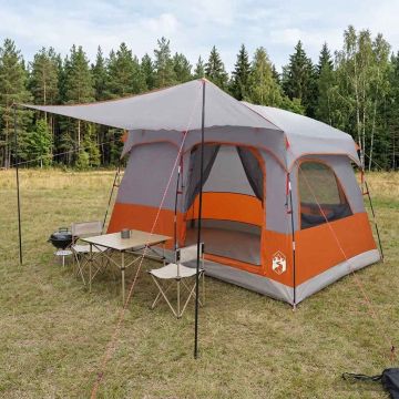 Tenda Familiare 8 persona Grigio e arancione Poliestere