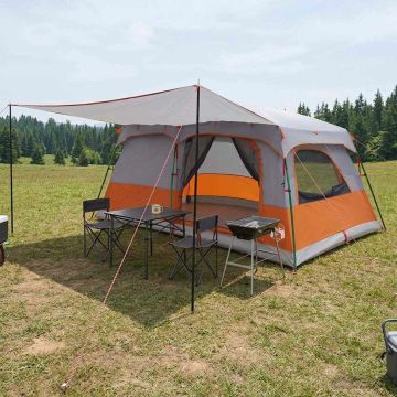 Tenda Familiare 14 persona Grigio e arancione