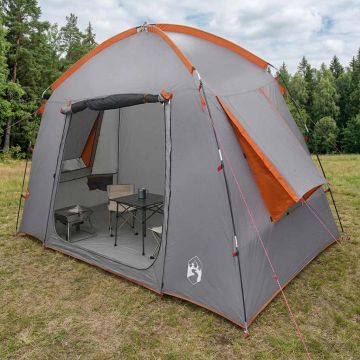 Tenda Capanna Grigio e arancione 210 x 210 x 138 cm Poliestere