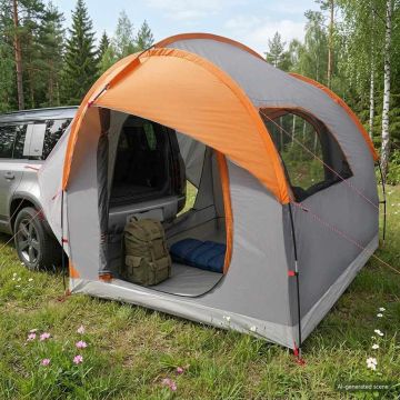 Tenda da auto con tetto Grigio e arancione 239 x 210 x 210 cm