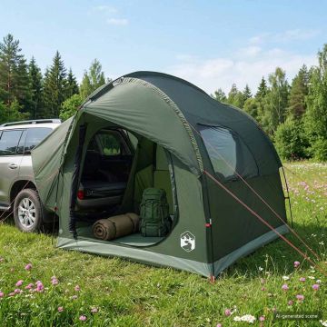Tenda da auto Verde militare 3 persone Poliestere e Acciaio