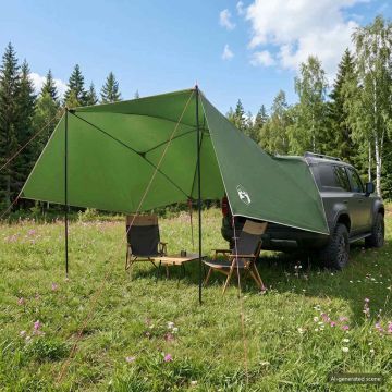 Tenda da auto Verde 308 x 215 x 220 cm Poliestere e Acciaio
