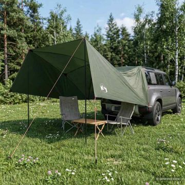 Tenda da auto 308 x 215 x 220 cm Verde militare