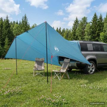 Tenda da veicolo Blu 500 x 515 x 215 cm Poliestere e Acciaio