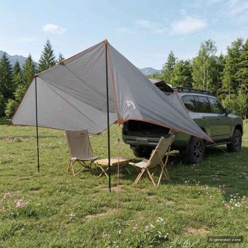 Tenda da veicolo Grigio e arancione 500 x 515 x 215 cm