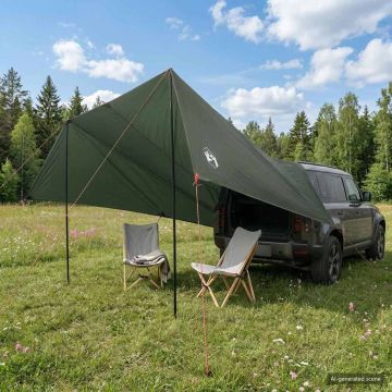Tenda da veicolo Verde militare 500 x 515 x 215 cm