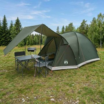 Tenda Capanna 4 persona Verde militare Poliestere e Acciaio